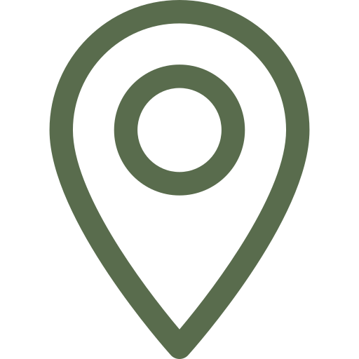 Symbol för platsmarkör med en cirkel i mitten.