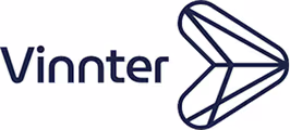 Vinnter company logo with stylized arrow design.