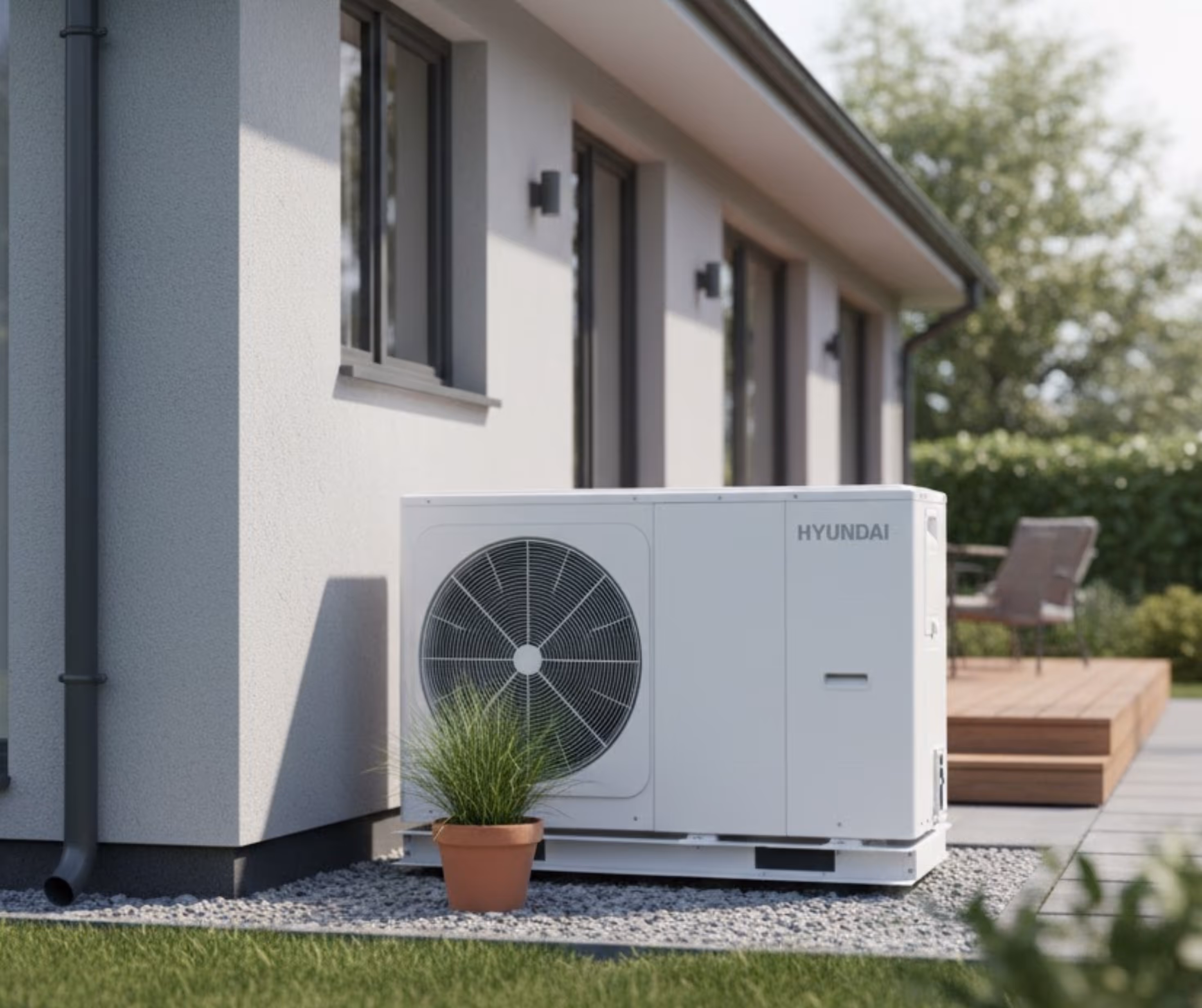 Zdjęcie przedstawia zastosowanie pompy ciepła w praktyce.