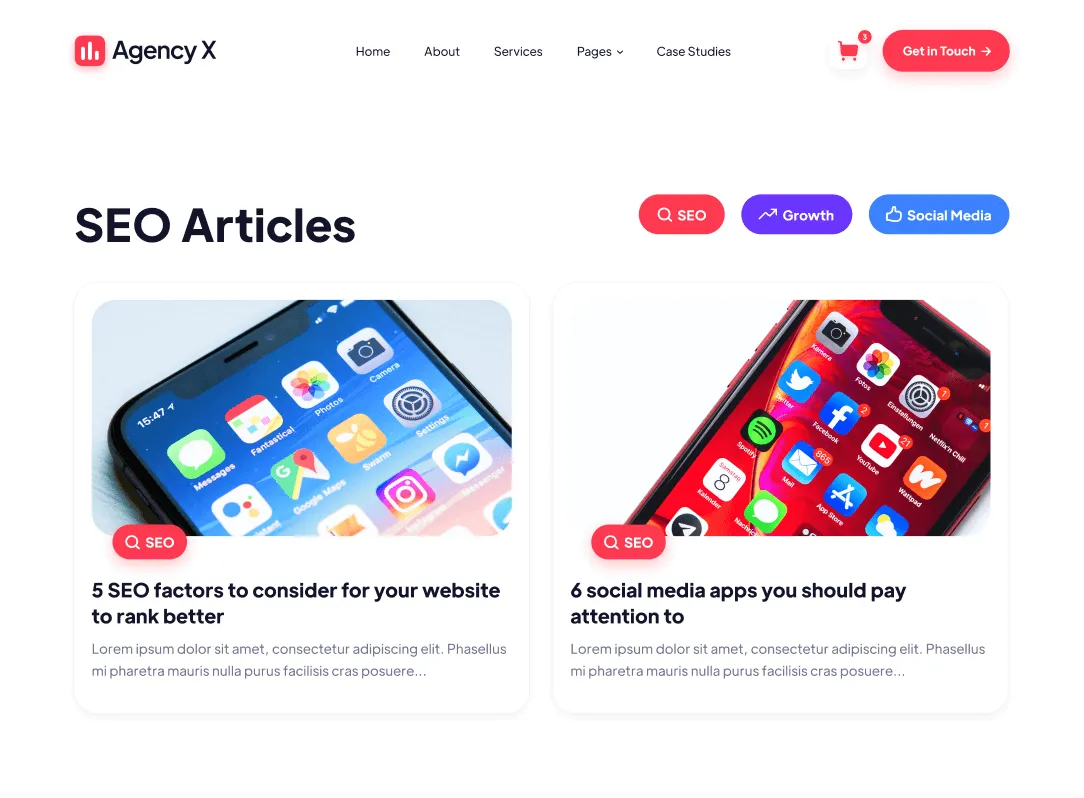 Blog Categories - Agency X Webflow Template