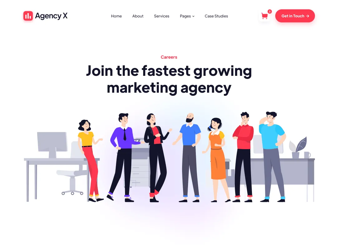 Careers - Agency X Webflow Template