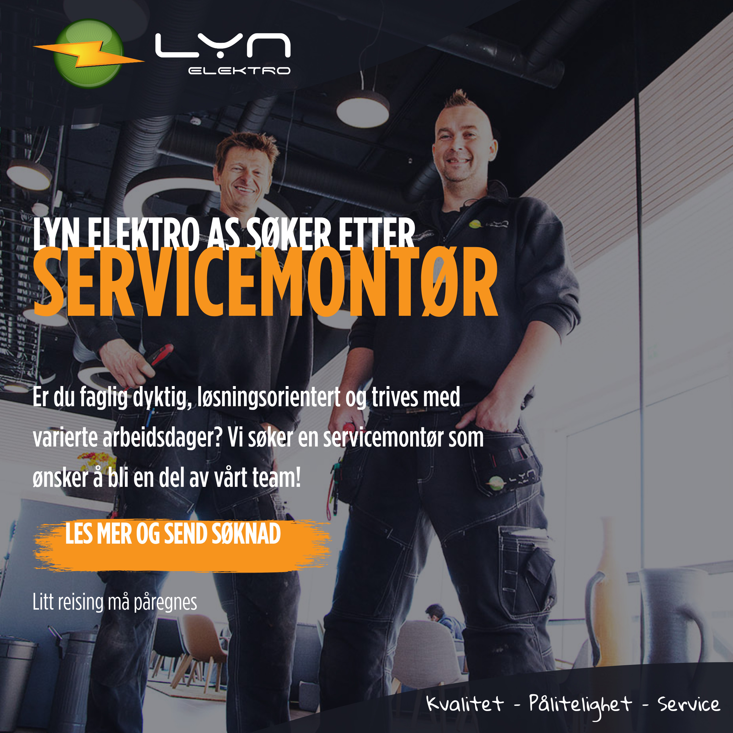 Servicemontør - ledig stilling hos LYN Elektro