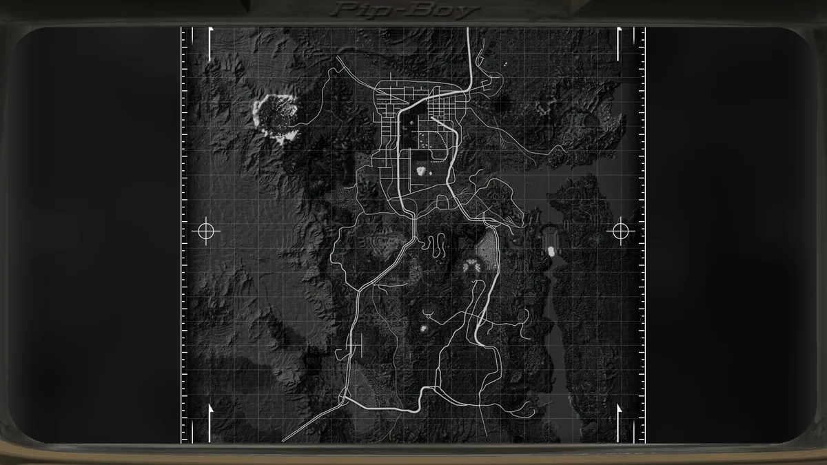 Mapa del Yermo Mojave de Fallout: New Vegas