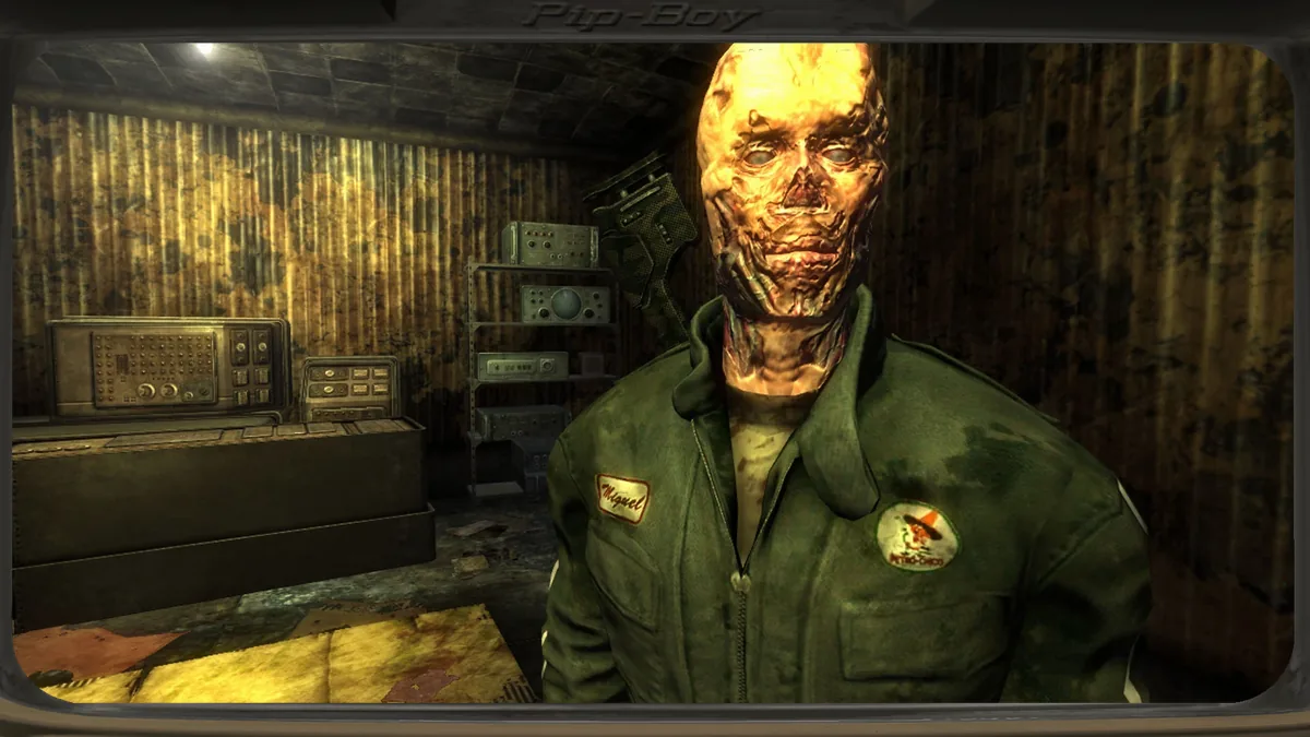 Raúl Tejada, el mecánico necrófago de Fallout: New Vegas, en su taller