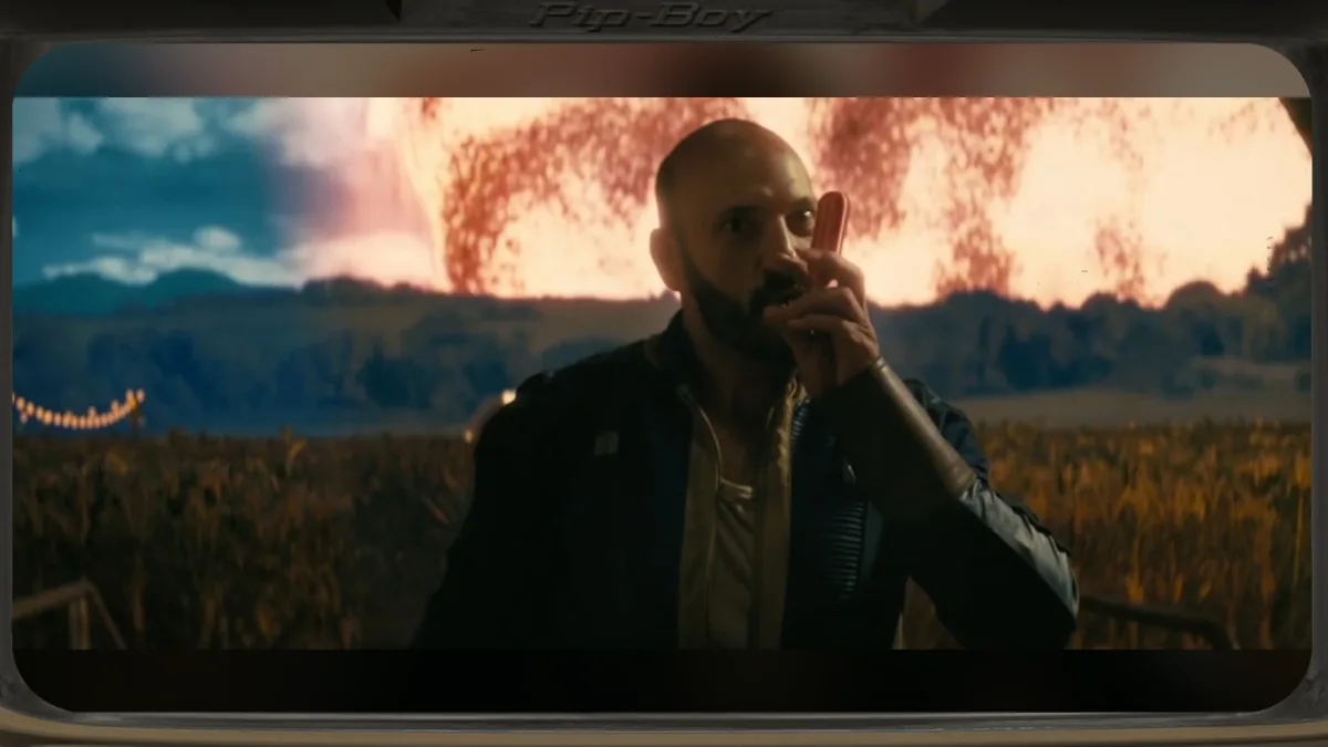 Un personaje inhala Jet en la serie de Fallout
