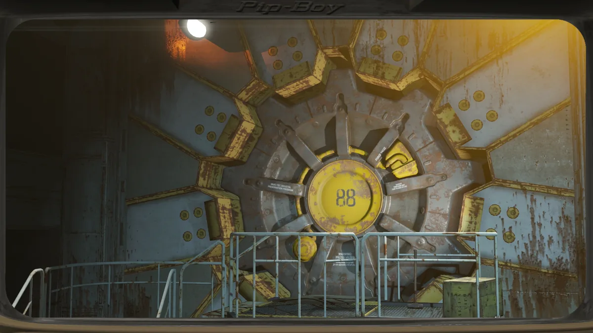 Interior del Refugio 88, el refugio inacabado del DLC Vault-Tec Workshop de Fallout 4