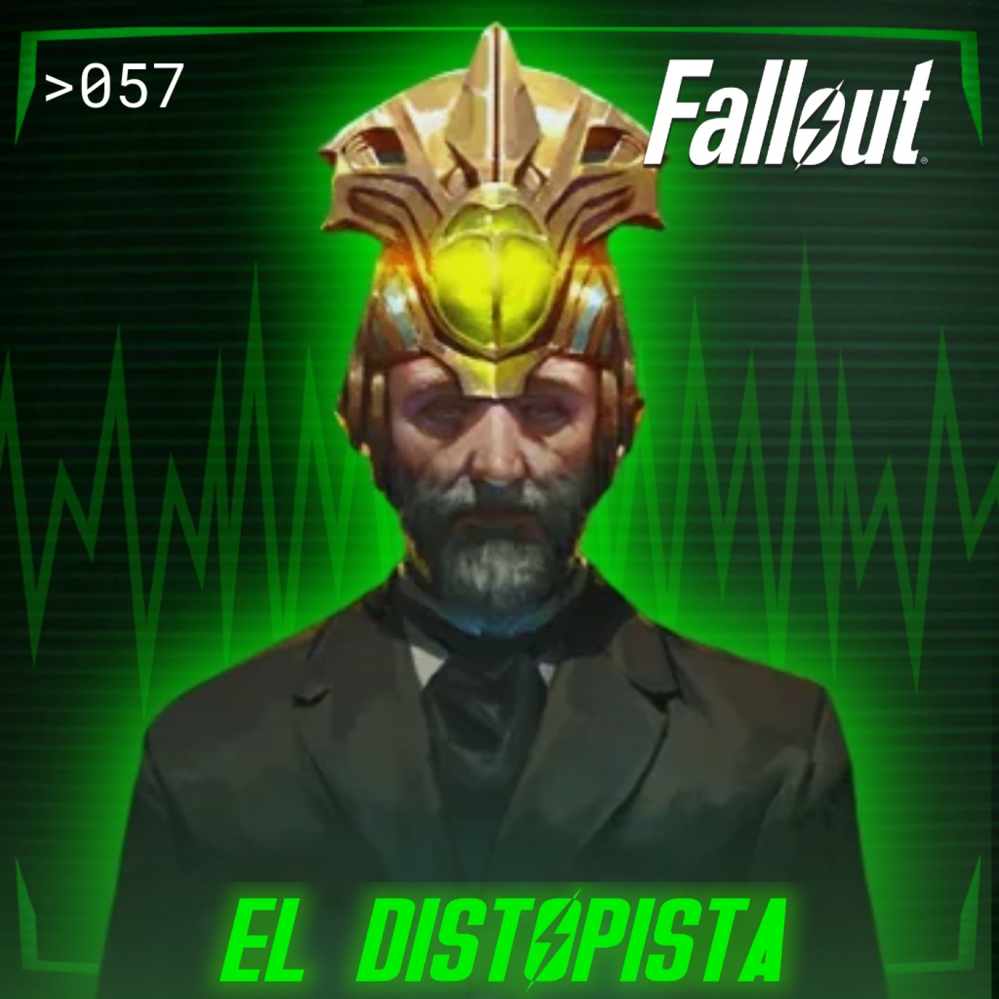 Carátula del episodio 057 de El Distopista sobre Lorenzo Cabot, la corona de la ciudad sin nombre y las referencias a Lovecraft en Fallout 4