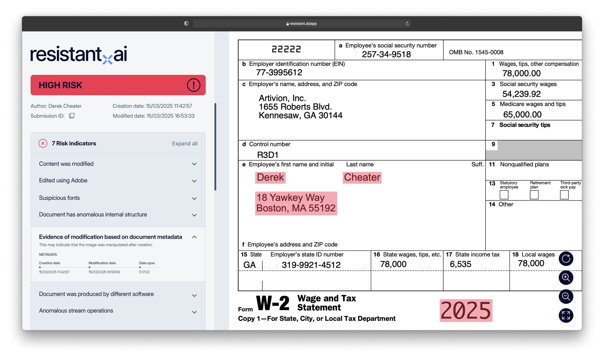 Resistant AI aplikace