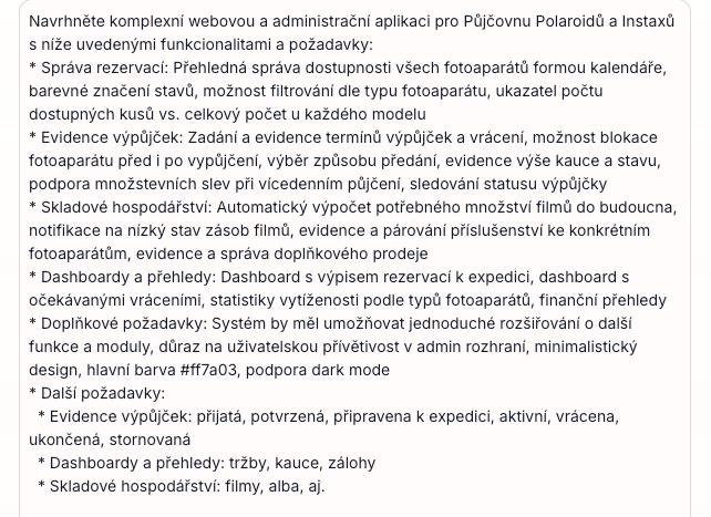Vibecode Instapujcovna Prompt