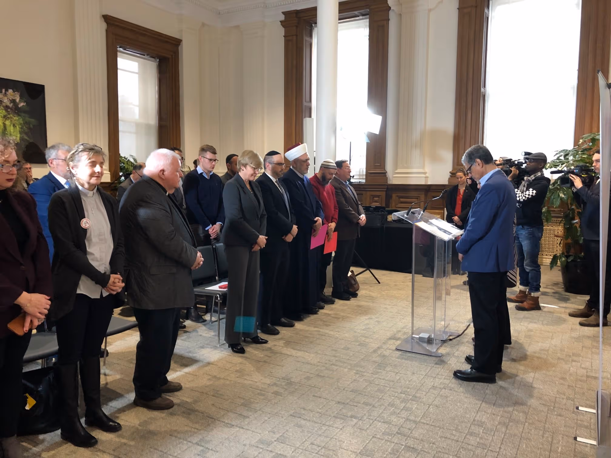 City street scene in Québec during Muslim Awareness Week 2020 outreach activities