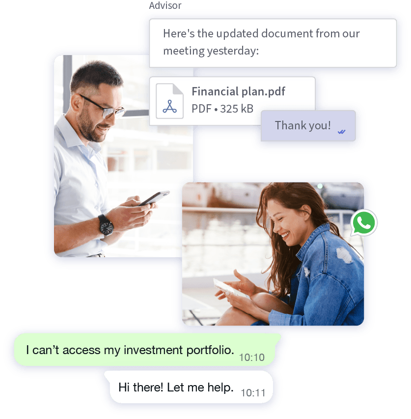 Messaging for wealth management firms