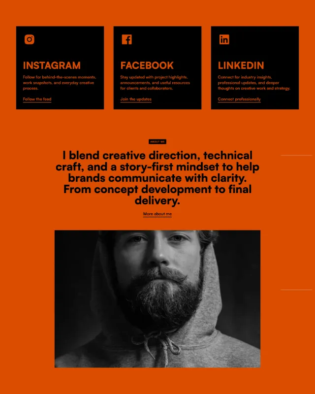 Business service offerings with four cards labeled Business Strategy, Brand Development, Digital Solutions, and Consulting & Advisory, plus support section highlighting expert assistance and fast response with images of people collaborating.