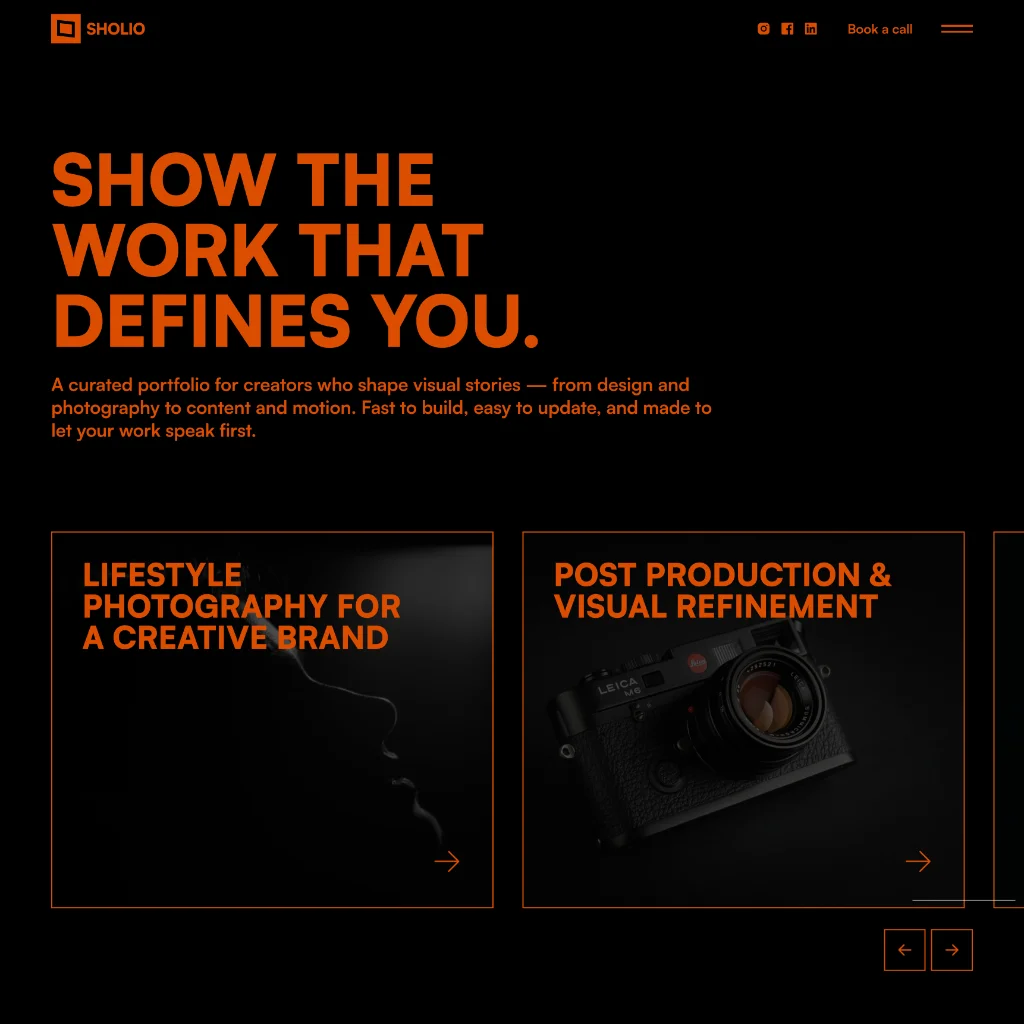 Website homepage with Bizzee logo, navigation menu, business headline, images of modern office and team meeting, and trusted partner logos.