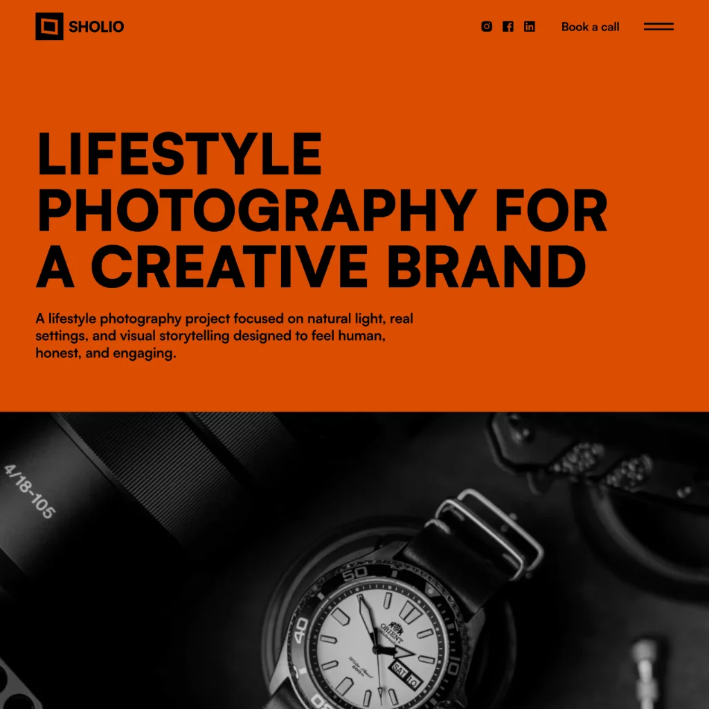 Website homepage with Bizzee logo, navigation menu, business headline, images of modern office and team meeting, and trusted partner logos.