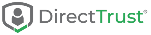 DirectTrust logo with a shield and person icon to the left and the text DirectTrust in gray and green.