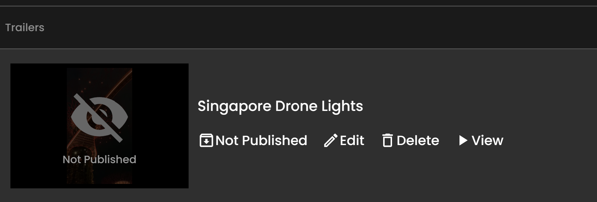 Unpublish a Channel Trailer