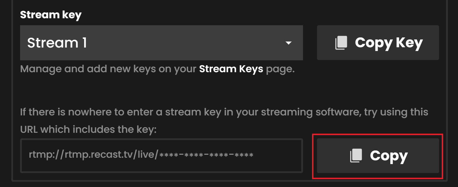 Create & schedule a Stream from Device