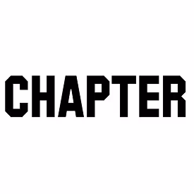 The word 'CHAPTER' in bold, black, block letters on a white background.