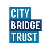 City Bridge Trust logo with white text on a blue and black background.