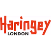 Red Haringey logo with black text London beneath it.