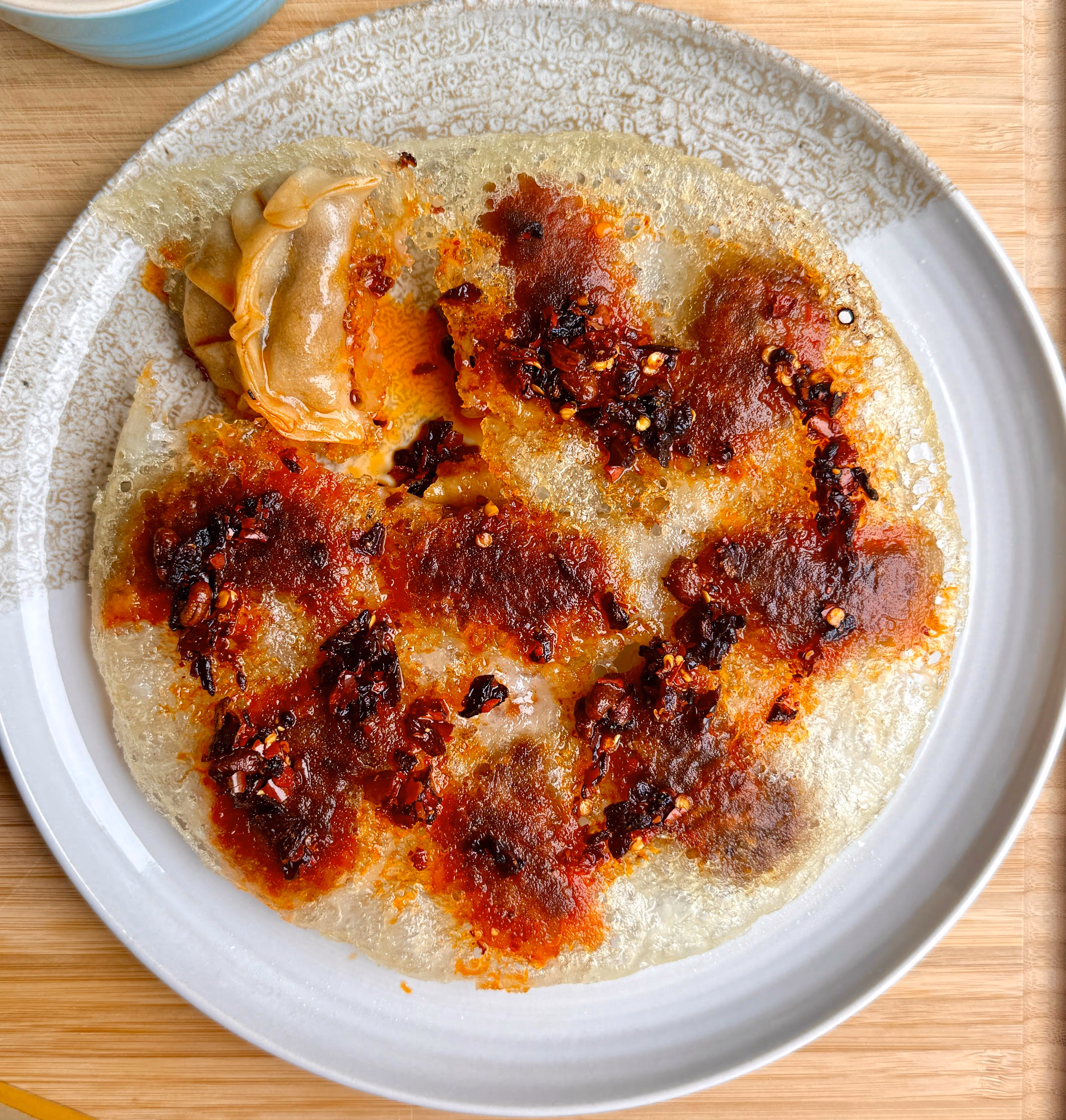 crispy mushroom gyoza