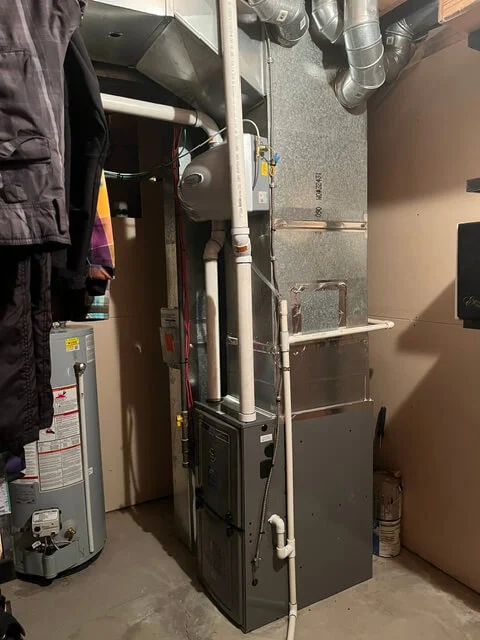 Furnace system in Westlock home.