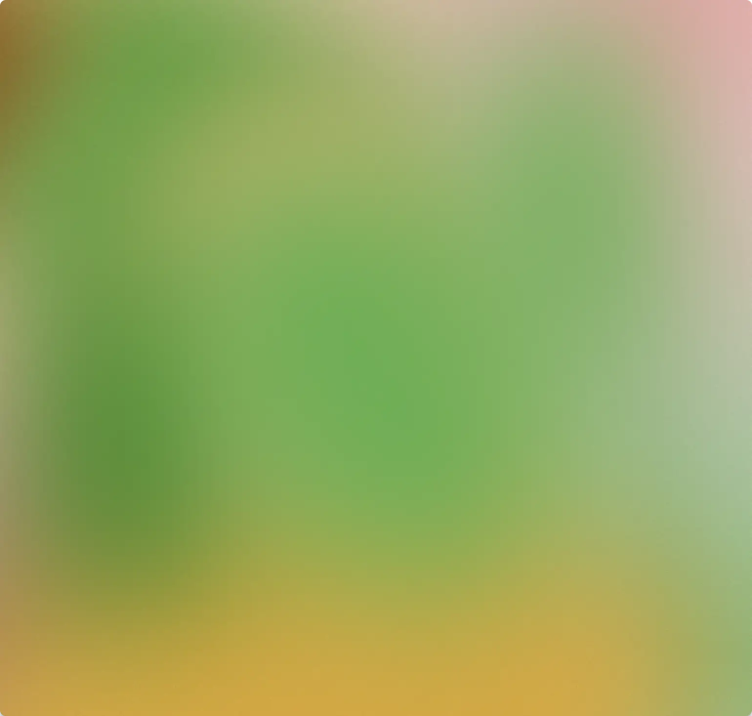 Green, yellow, and pink abstract blurred gradient background with soft edges.