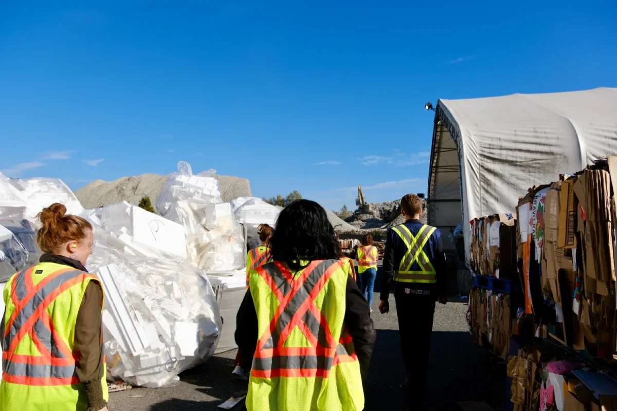 labours in sunny day