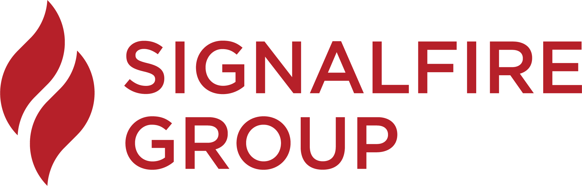 Signal Fire Group logo with red stylized flames to the left of the company name in bold red text.