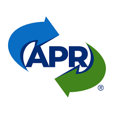 APR logo with blue and green curved arrows surrounding the letters APR.