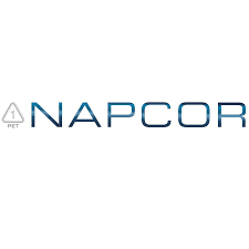 NAPCOR logo with PET recycling symbol on white background.