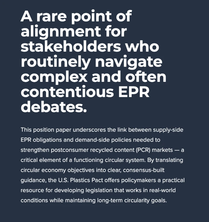 USPP Extended Producer Responsibility Policy Position Paper