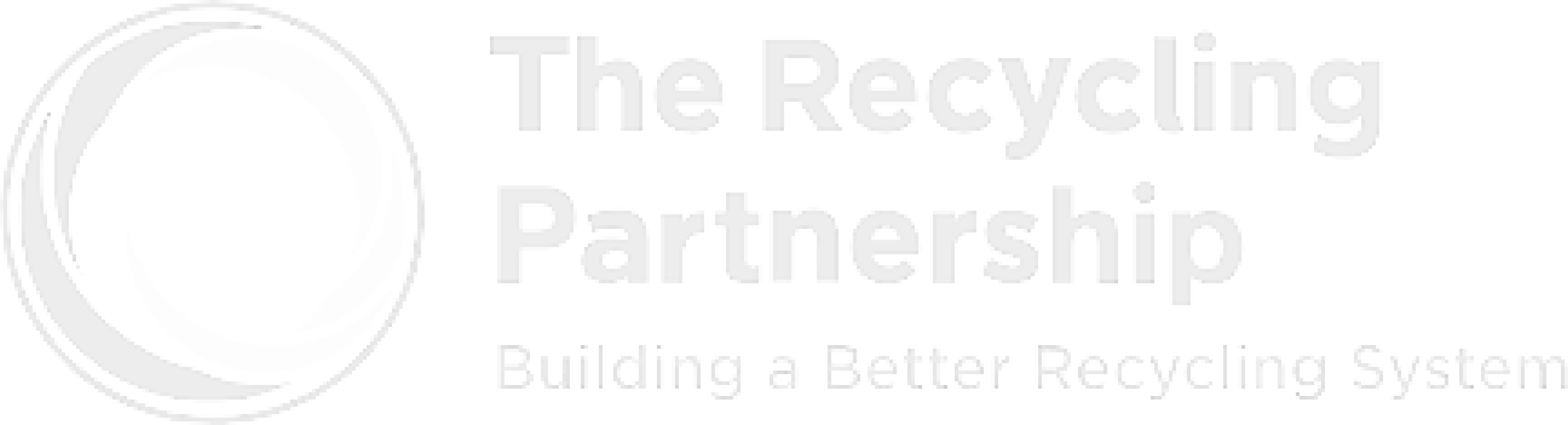 The Recycling Partnership logo with circular arrows and text 'The Recycling Partnership Building a Better Recycling System'.