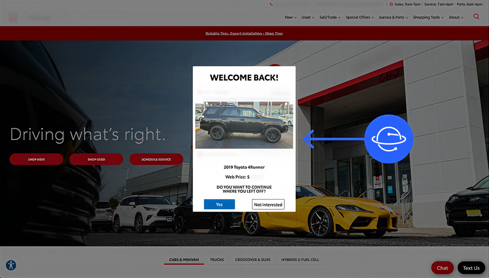 A site showing off how pop ups from orbee work