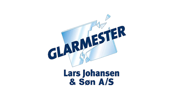 Glarmester Lars Johansen og søn Logo