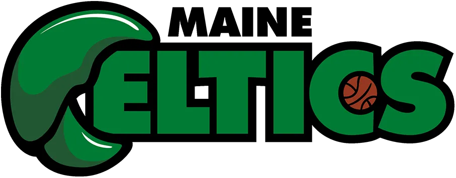Green Celtics text logo with the letter 'C' stylized as a green basketball shoe and a basketball replacing the 'O'.