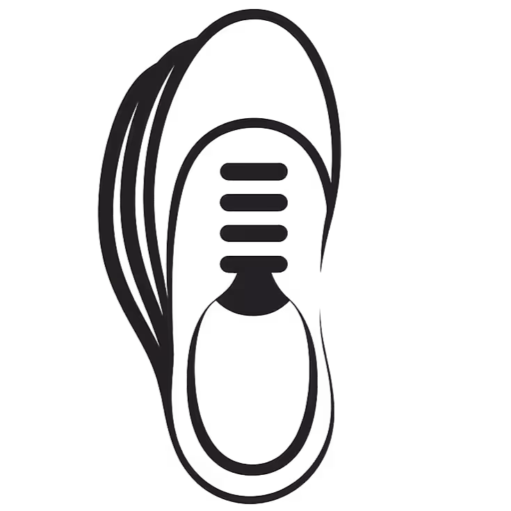 logo, multiple shoes overlapping