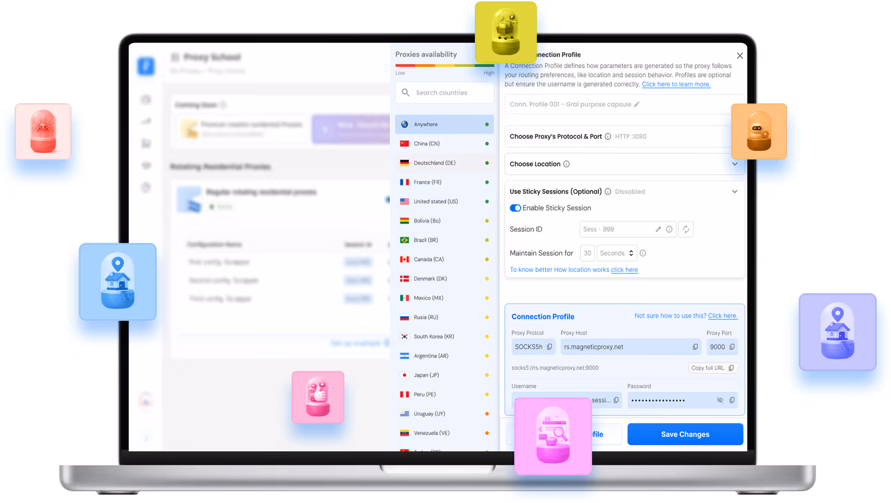 Magnetic Proxy Dashboard