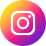 Instagram logo with pink, purple, and orange gradient background.