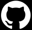 Black GitHub Octocat logo on a white circular background.