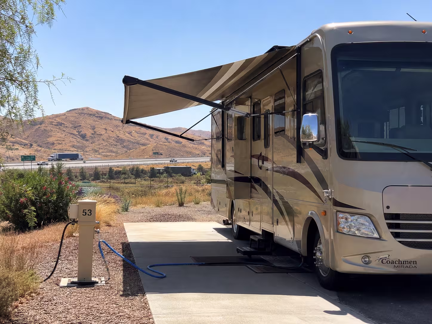 Long-term RV rental at a full-hookup site near Murrieta