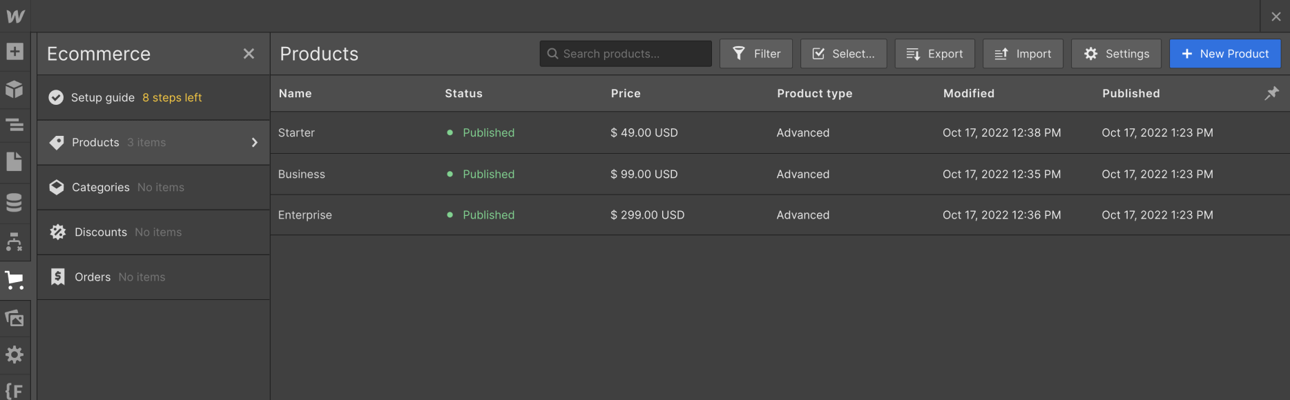 CMS Collection - Sleek X Webflow Templates