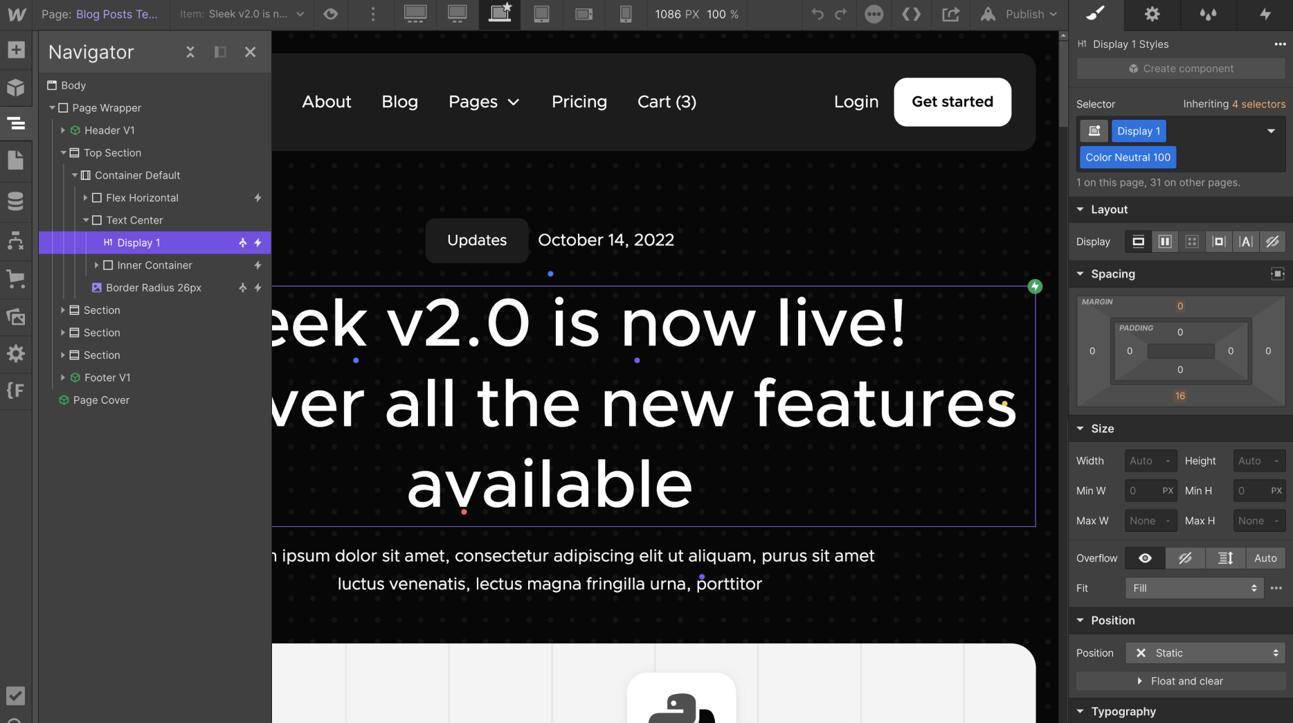 CMS Page - Sleek X Webflow Templates