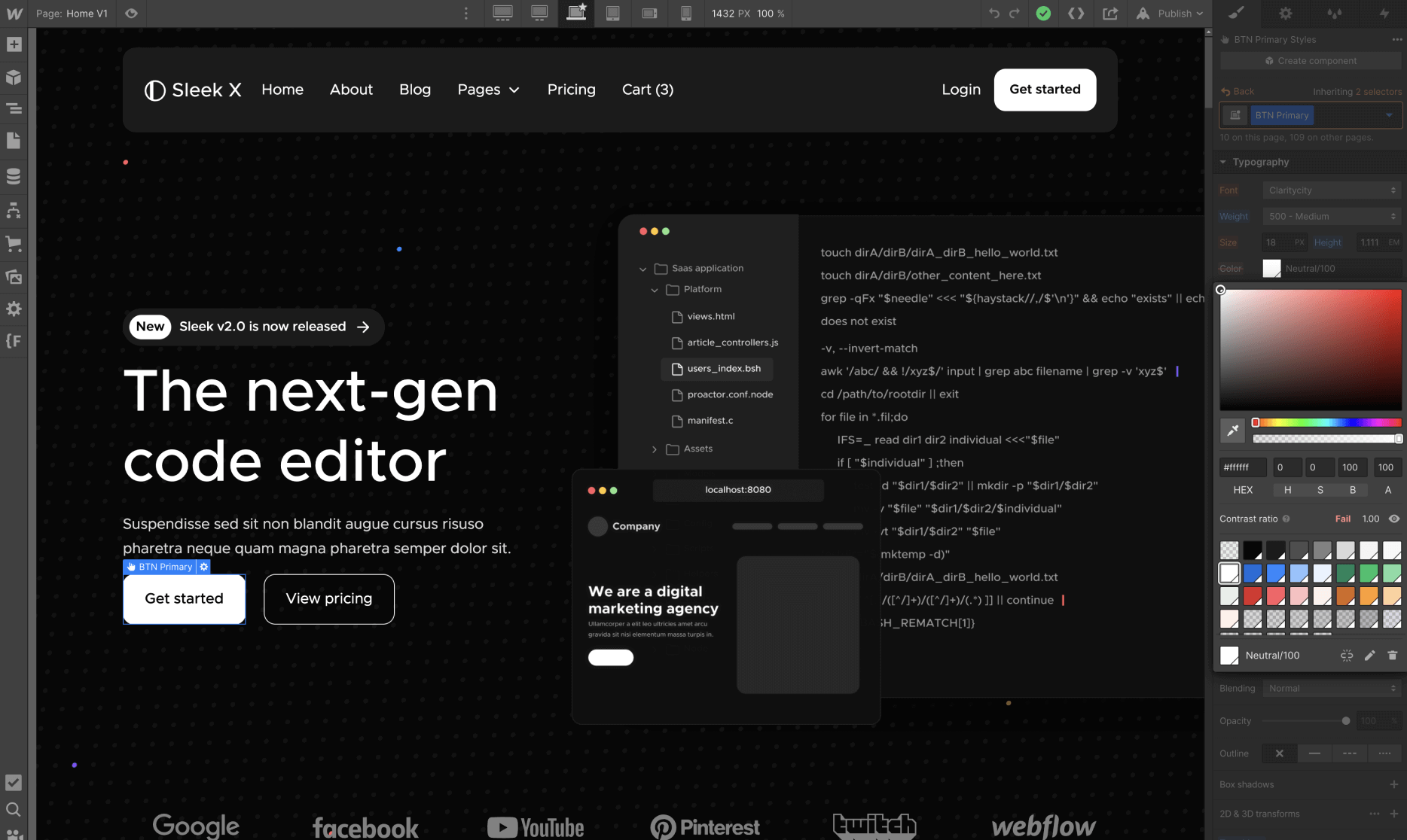 Color - Sleek X Webflow Templates