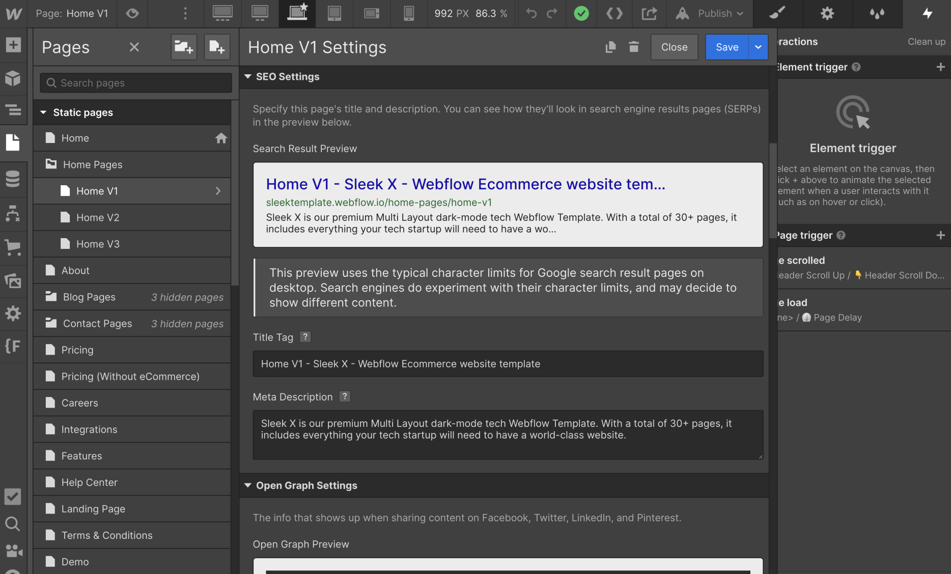 SEO - Sleek X Webflow Templates