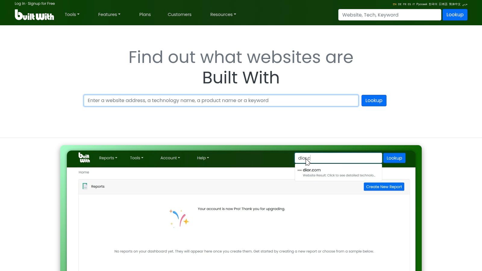 BuiltWith, Technographics Enrichment