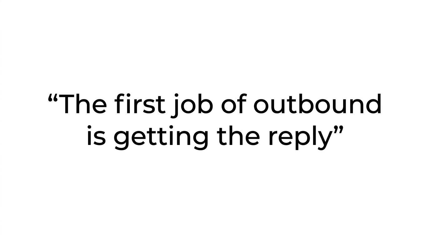 Bold quote visual showing the line: No reply, no meeting.