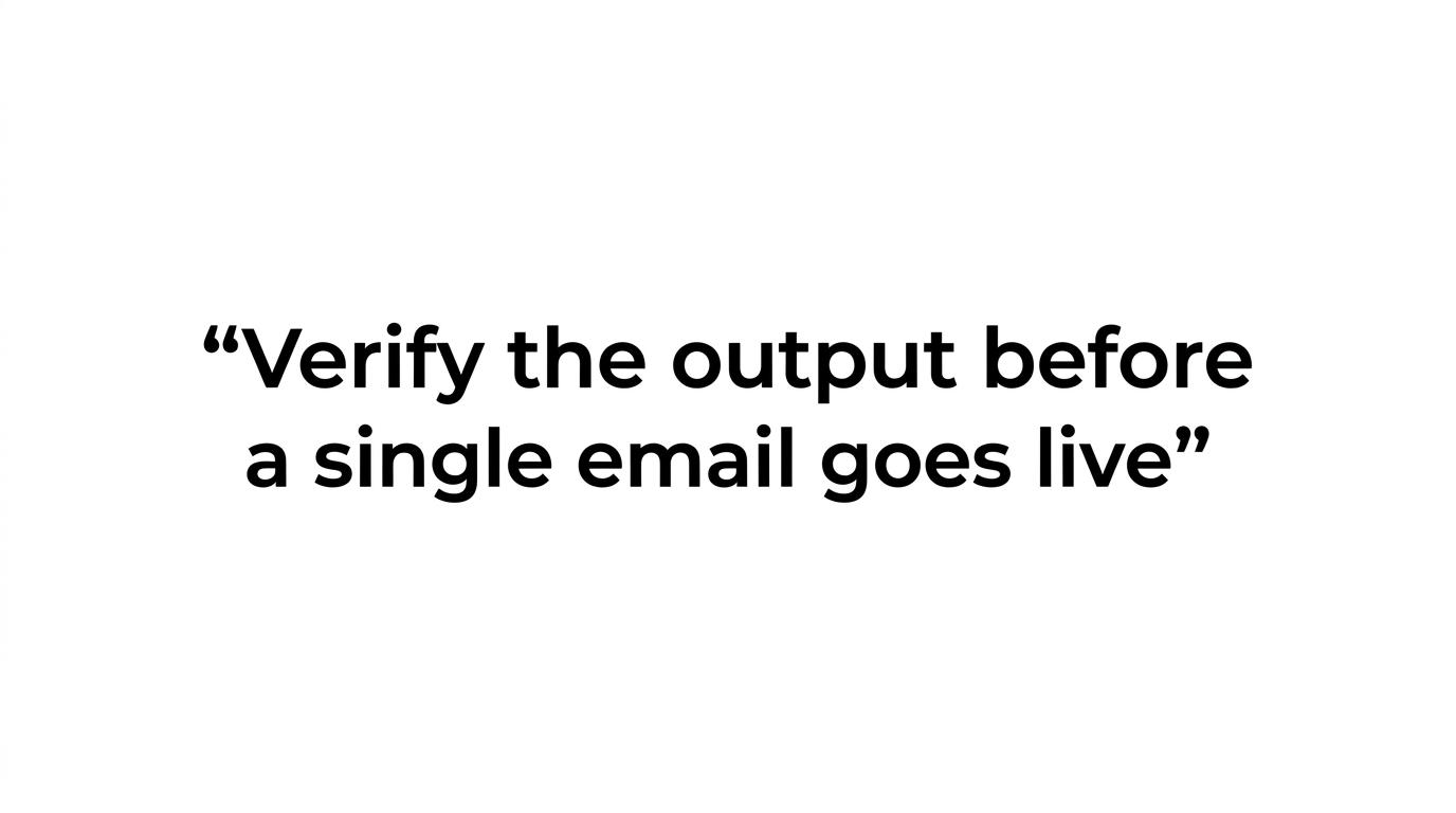 A highlighted quote card featuring Thibault Garcia’s statement about verifying every list twice and avoiding bounce surprises.