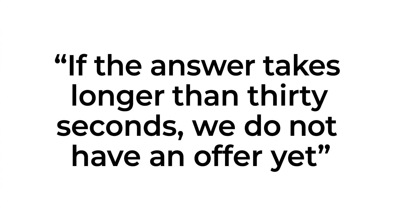 A highlighted quote about explaining your offer in thirty seconds.