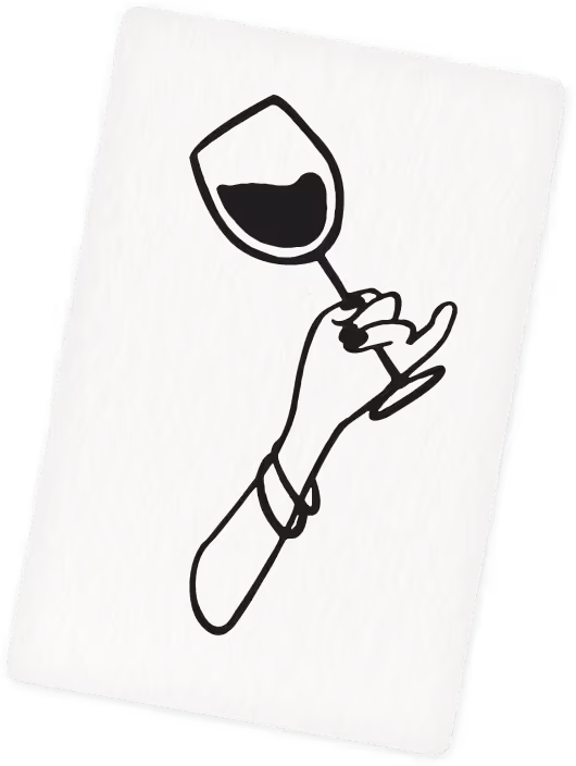 Lady's hand holding a wine glass